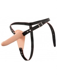 Телесный поясной страпон с вибрацией Vibrating Strap-On - 15,7 см. - Orion - купить с доставкой в Новошахтинске