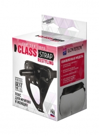 Черный пояс для насадок CLASS STRAP Restyling - LOVETOY (А-Полимер) - купить с доставкой в Новошахтинске