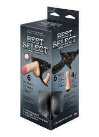 Черный пояс для женщин BEST SELECT с 3 насадками - LOVETOY (А-Полимер) - купить с доставкой в Новошахтинске