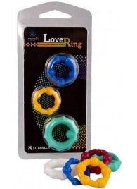 Набор из 3 цветных эрекционных колец Love Ring - Sitabella - в Новошахтинске купить с доставкой
