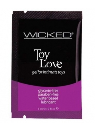 Лубрикант на водной основе для использования с игрушками WICKED Toy Love - 3 мл. - Wicked - купить с доставкой в Новошахтинске