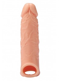 Телесная насадка EXTENDER WITH BALL STRAP 6.5 - 17 см. - Dream Toys - в Новошахтинске купить с доставкой