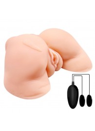 Телесная вибровагина Julie с 2 рабочими отверстиями - Baile - в Новошахтинске купить с доставкой