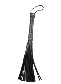 Черная многохвостая плеть Pleasure Whip - 46 см. - Chisa - купить с доставкой в Новошахтинске