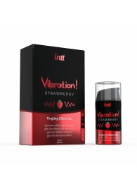 Жидкий интимный гель с эффектом вибрации Vibration! Strawberry - 15 мл. - INTT - купить с доставкой в Новошахтинске