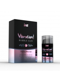 Жидкий интимный гель с эффектом вибрации Vibration! Bubble Gum - 15 мл. - INTT - купить с доставкой в Новошахтинске