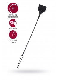 Черный гладкий стек с тонкой ручкой - 48 см. - ToyFa - купить с доставкой в Новошахтинске