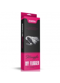 Серебристая плетка Struggle My Flogger с черной ручкой - 45 см. - Lovetoy - купить с доставкой в Новошахтинске