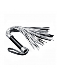 Серебристая плетка Struggle My Flogger с черной ручкой - 45 см. - Lovetoy - купить с доставкой в Новошахтинске