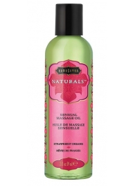 Массажное масло Naturals Strawberry Dreams с ароматом клубники - 59 мл. - Kama Sutra - купить с доставкой в Новошахтинске