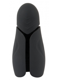 Черный силиконовый вибромастурбатор с нагревом Masturbator with 2 Functions - Orion - в Новошахтинске купить с доставкой