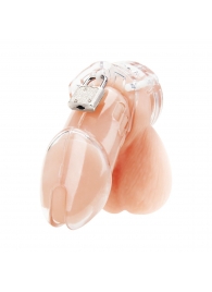 Прозрачная клетка целомудрия Acrylic See-thru Chastity Cage - BlueLine - купить с доставкой в Новошахтинске