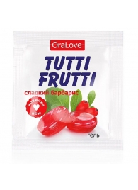 Гель-смазка Tutti-frutti со вкусом барбариса - 4 гр. - Биоритм - купить с доставкой в Новошахтинске
