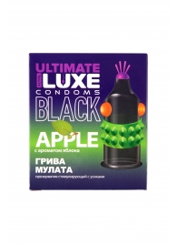 Черный стимулирующий презерватив  Грива мулата  с ароматом яблока - 1 шт. - Luxe - купить с доставкой в Новошахтинске