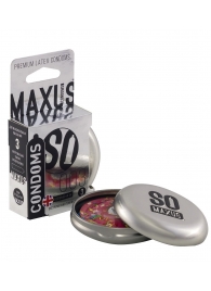 Экстремально тонкие презервативы в железном кейсе MAXUS Extreme Thin - 3 шт. - Maxus - купить с доставкой в Новошахтинске