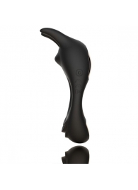 Черное эрекционное кольцо с двумя моторами Zeus Dual Vibe Cock Ring - FeelzToys - в Новошахтинске купить с доставкой