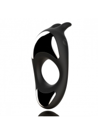 Черное эрекционное кольцо с двумя моторами Zeus Dual Vibe Cock Ring - FeelzToys - в Новошахтинске купить с доставкой