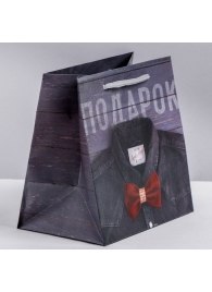 Ламинированный квадратный пакет «Мужской стиль» - 14 х 14 х 9 см. - Сима-Ленд - купить с доставкой в Новошахтинске