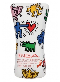 Мастурбатор-туба Keith Haring Soft Tube CUP - Tenga - в Новошахтинске купить с доставкой