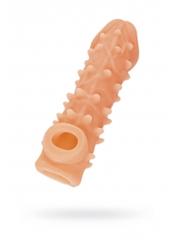 Телесная закрытая насадка с пупырышками Cock Sleeve Size M - 15,6 см. - KOKOS - в Новошахтинске купить с доставкой