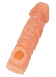 Телесная закрытая насадка с шершавой головкой Cock Sleeve Size M - 15,6 см. - KOKOS - в Новошахтинске купить с доставкой