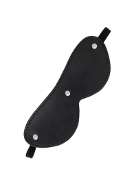 Черная кожаная маска Anonymo с мягким подкладом - ToyFa - купить с доставкой в Новошахтинске