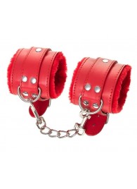 Красные наручники Anonymo из искусственной кожи - ToyFa - купить с доставкой в Новошахтинске