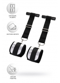 Черно-серебристые фиксаторы для рук на дверь Anonymo - ToyFa - купить с доставкой в Новошахтинске