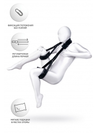 Черные кожаные стропы для фиксации Anonymo - ToyFa - купить с доставкой в Новошахтинске