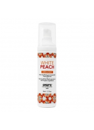 Разогревающее массажное масло Gourmet White Peach Organic с органическими ингредиентами - 50 мл. - Exsens - купить с доставкой в Новошахтинске