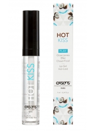 Блеск для губ Hot Kiss Coconut с ароматом кокоса - 7 мл. - Exsens - купить с доставкой в Новошахтинске