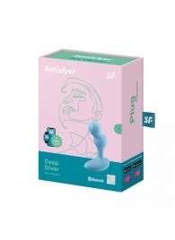 Голубой анальный вибростимулятор Deep Driver - 11,2 см. - Satisfyer - в Новошахтинске купить с доставкой