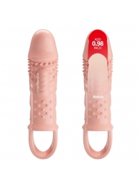 Телесная насадка с вибрацией Cecelia - 18,5 см. - Baile - в Новошахтинске купить с доставкой