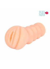 Телесный мастурбатор-вагина с комплектом эрекционных колец - Bior toys - в Новошахтинске купить с доставкой