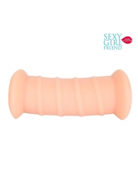 Телесный вибромастурбатор-вагина с комплектом эрекционных колец - Bior toys - в Новошахтинске купить с доставкой