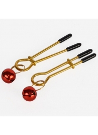 Золотистые зажимы с колокольчиками Gold - Sitabella - купить с доставкой в Новошахтинске
