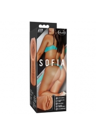 Мастурбатор-вагина цвета карамели Sofia с вибрацией - Blush Novelties - в Новошахтинске купить с доставкой