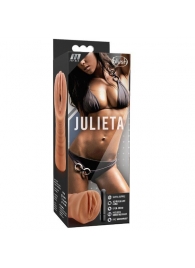 Мастурбатор-вагина цвета карамели Julieta с вибрацией - Blush Novelties - в Новошахтинске купить с доставкой