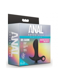 Черный анальный вибратор Silicone Vibrating Prostate Massager 01 - 10,8 см. - Blush Novelties - в Новошахтинске купить с доставкой