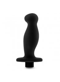 Черный анальный вибромассажёр Silicone Vibrating Prostate Massager 02 - 10,8 см. - Blush Novelties - в Новошахтинске купить с доставкой
