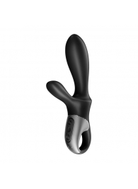 Черный анальный вибратор Heat Climax+ с функцией нагрева - 20,6 см. - Satisfyer - в Новошахтинске купить с доставкой