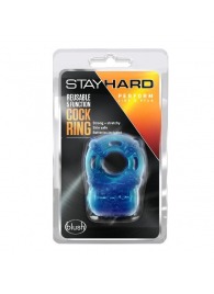 Голубое эрекционное виброкольцо Reusable 5 Function Cock Ring - Blush Novelties - в Новошахтинске купить с доставкой