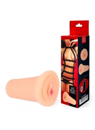 Реалистичный мастурбатор-вагина телесного цвета с вибрацией - Bior toys - в Новошахтинске купить с доставкой