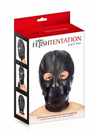 Маска-шлем с прорезями для глаз и регулируемым кляпом - Fetish Tentation - купить с доставкой в Новошахтинске