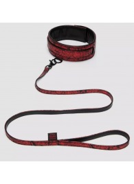 Стильный ошейник с поводком Reversible Faux Leather Collar and Lead - Fifty Shades of Grey - купить с доставкой в Новошахтинске