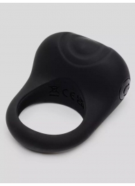 Черное эрекционное виброкольцо Sensation Rechargeable Vibrating Love Ring - Fifty Shades of Grey - в Новошахтинске купить с доставкой