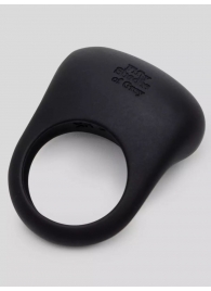 Черное эрекционное виброкольцо Sensation Rechargeable Vibrating Love Ring - Fifty Shades of Grey - в Новошахтинске купить с доставкой