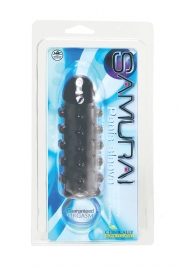 Дымчатая стимулирующая насадка с закрытой головкой SAMURAI PENIS SLEEVE BLACK - 14,5 см. - NMC - в Новошахтинске купить с доставкой