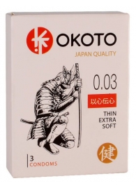 Тонкие презервативы OKOTO Thin Extra Soft - 3 шт. - Sitabella - купить с доставкой в Новошахтинске