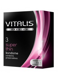 Ультратонкие презервативы VITALIS PREMIUM super thin - 3 шт. - Vitalis - купить с доставкой в Новошахтинске